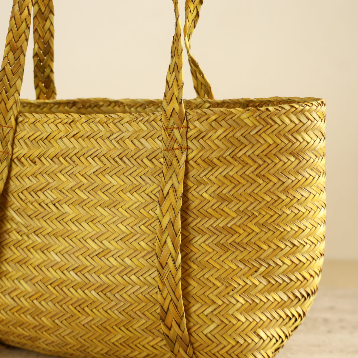 Handcrafted Natural Water Hyacinth Shoulder Bag from Assam 11