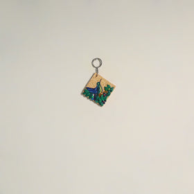 Bird - handpainted clay art keychain 22 - handcrafted
