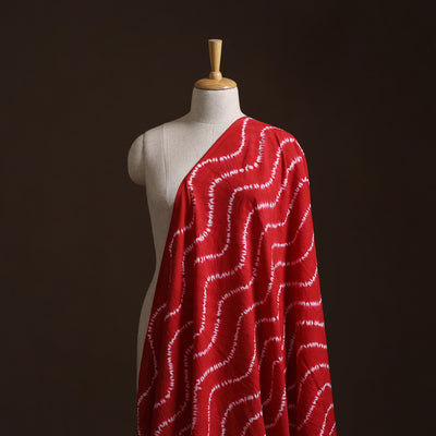 Red - Shibori Tie-Dye Pure Cotton Fabric 11