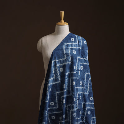Blue - Shibori Tie-Dye Pure Cotton Fabric 13