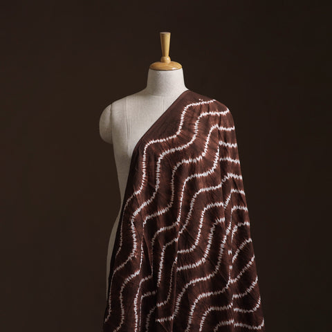 Brown - Shibori Tie-Dye Pure Cotton Fabric 17