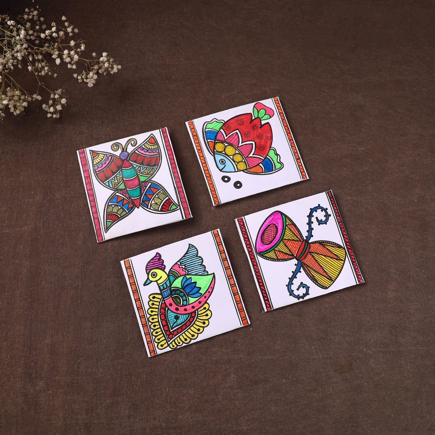 Handpainted Paper Envelopes (Set of 4) 03