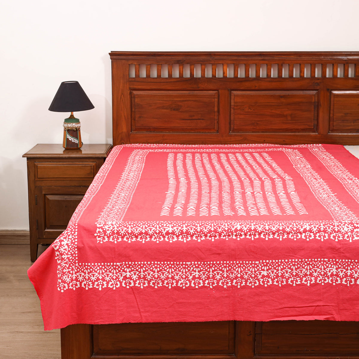 Hand Batik Print Single Bedsheet (90 x 60 in) 05