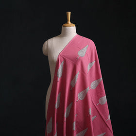Pink - Akola Hand Block Print Slub Cotton Fabric 01