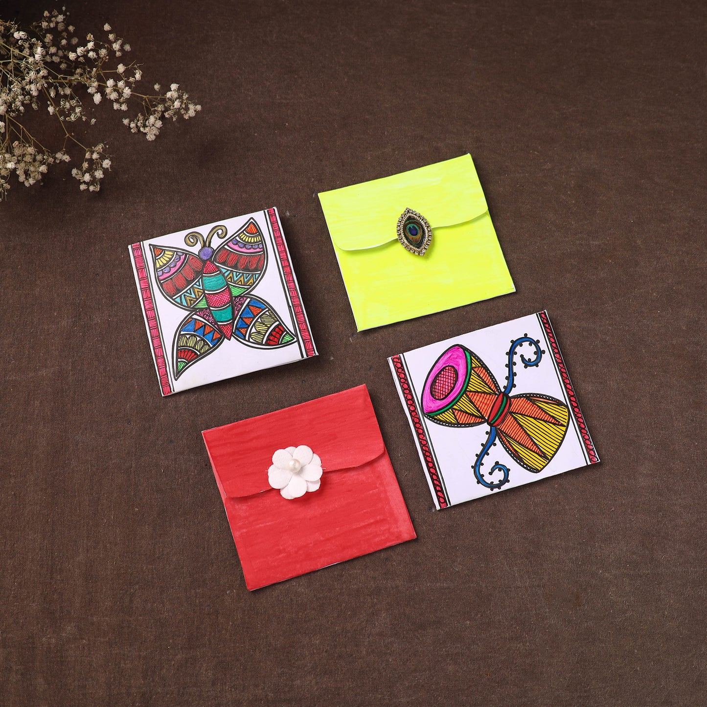 Handpainted Paper Envelopes (Set of 4) 03