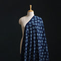 Blue - Akola Hand Block Print Slub Cotton Fabric 03