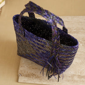 Handcrafted Natural Water Hyacinth Handbag from Assam 05