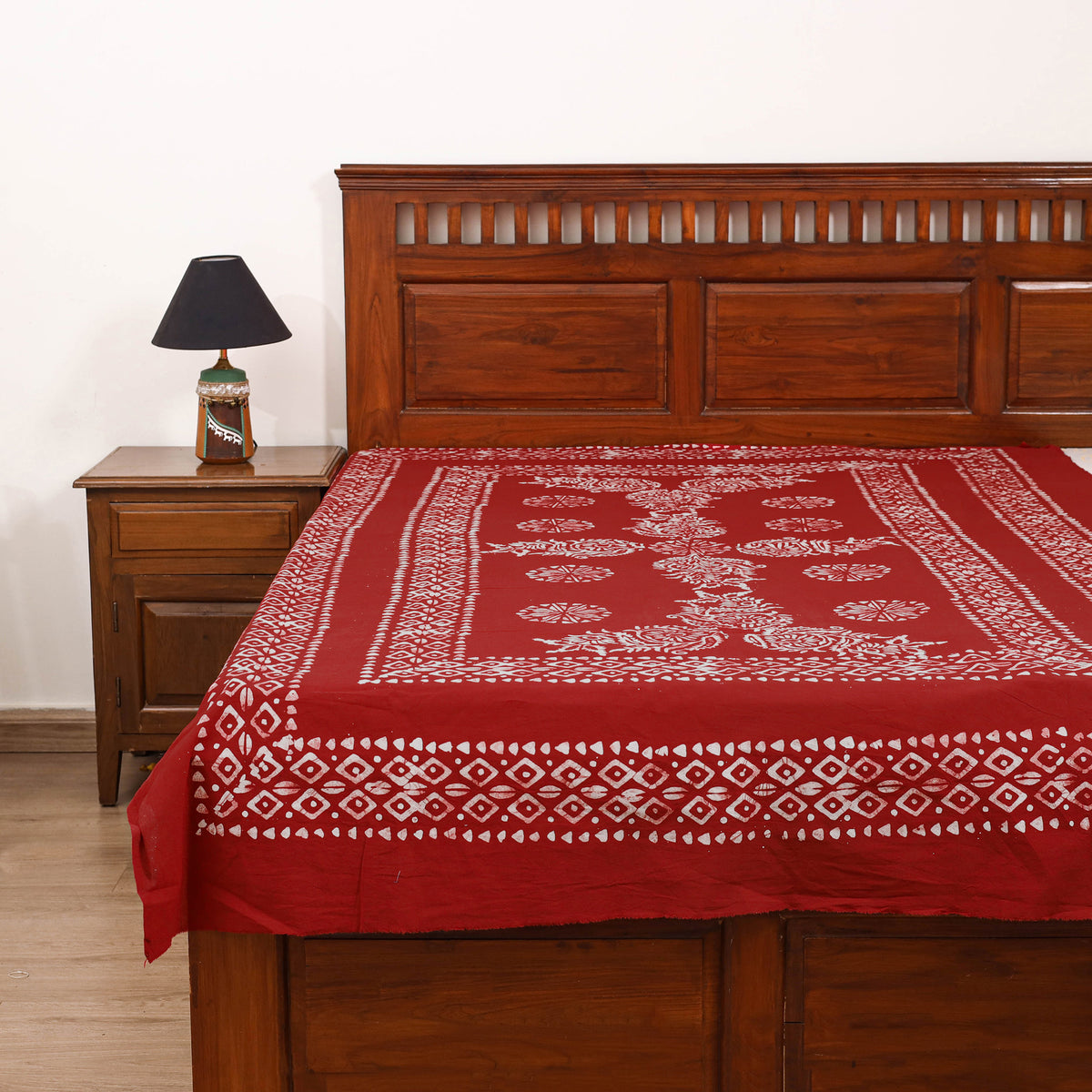 Hand Batik Print Single Bedsheet (90 x 60 in) 06