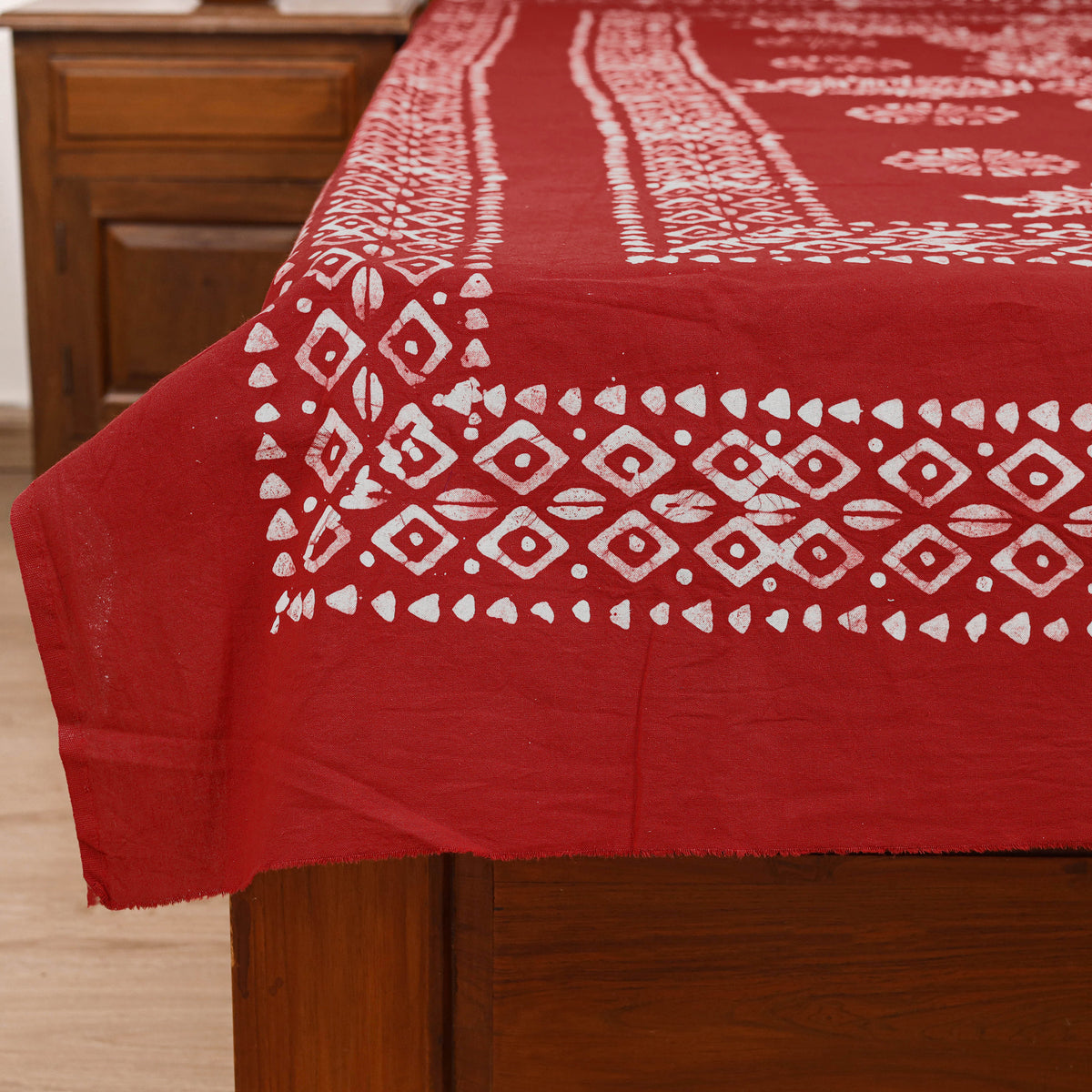 Hand Batik Print Single Bedsheet (90 x 60 in) 06