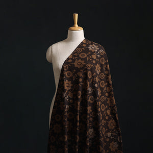 Brown - Akola Hand Block Print Slub Cotton Fabric 16