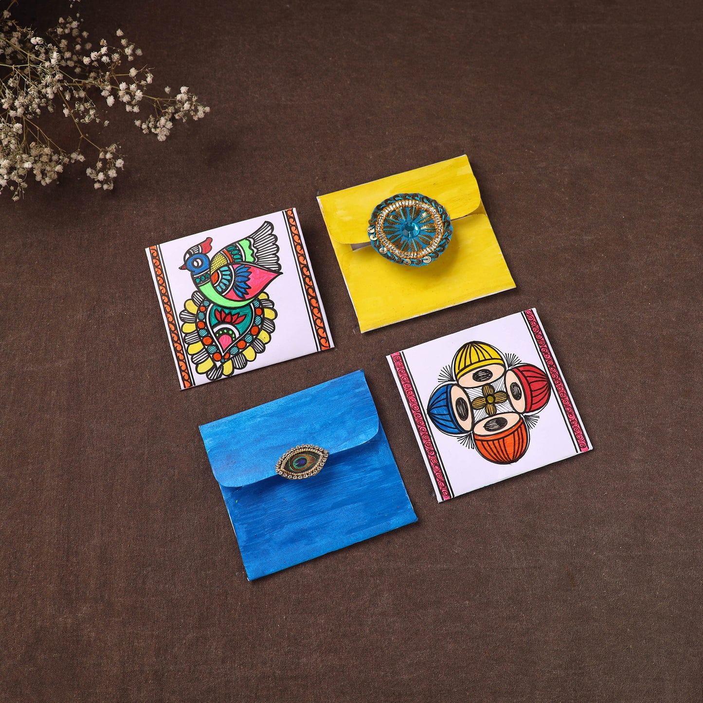 Handpainted Paper Envelopes (Set of 4) 07