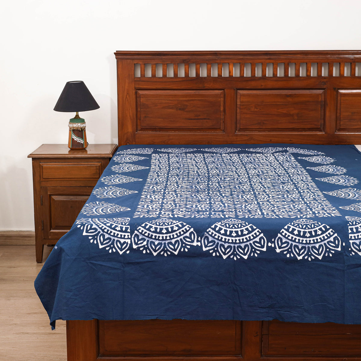 Hand Batik Print Single Bedsheet (90 x 60 in) 07