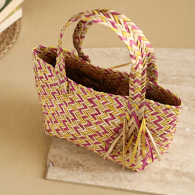 Handcrafted Natural Water Hyacinth Handbag from Assam 03