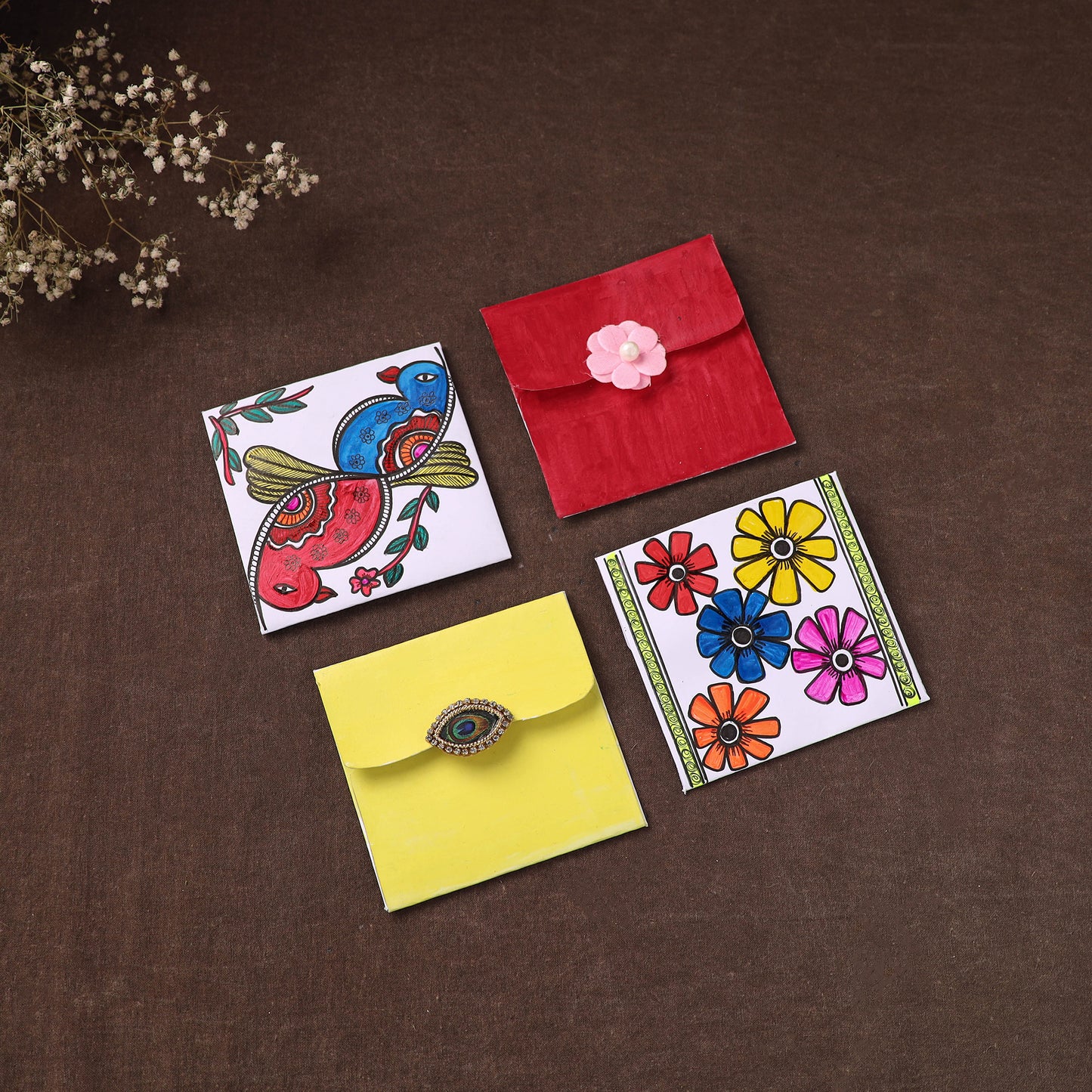 Handpainted Paper Envelopes (Set of 4) 10