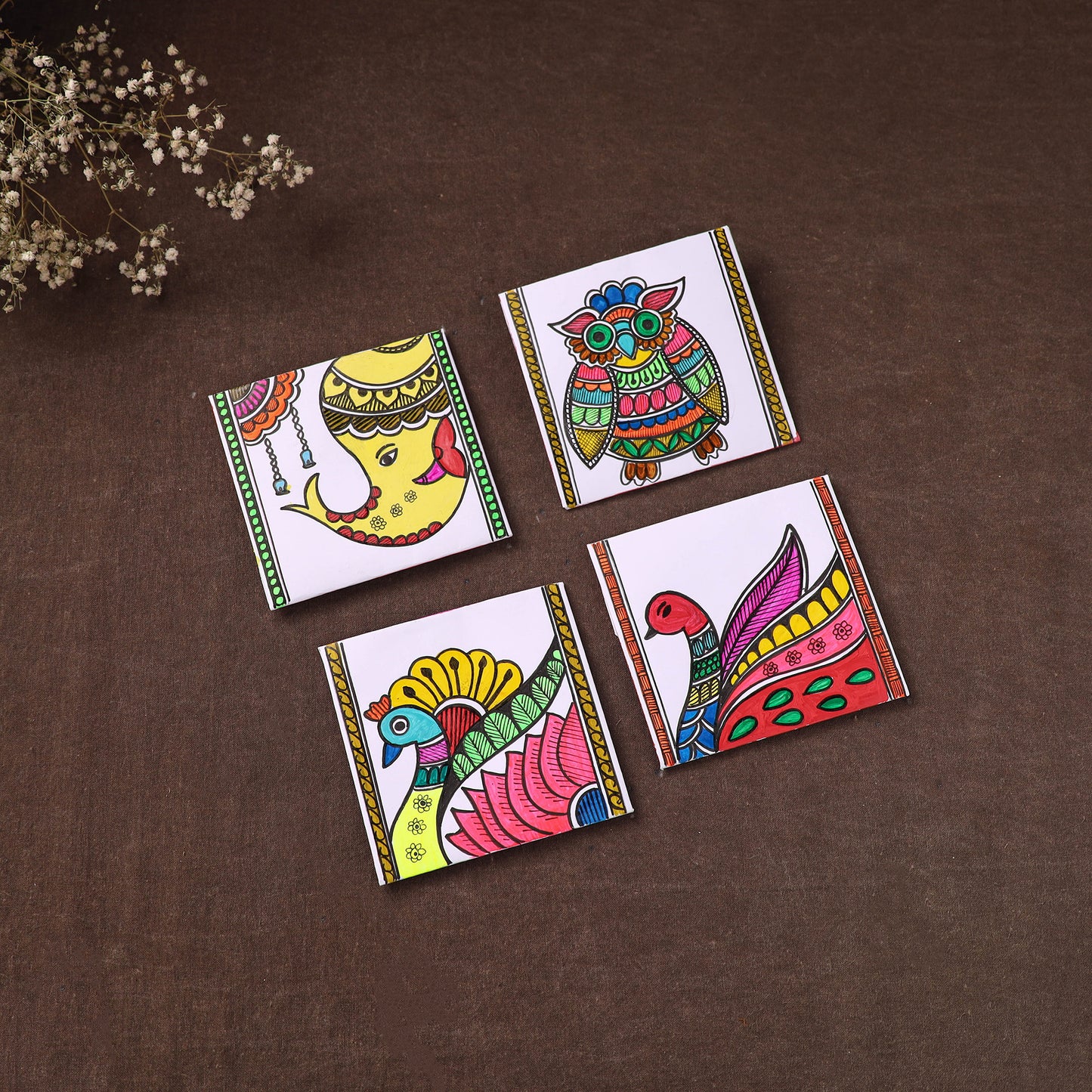 Handpainted Paper Envelopes (Set of 4) 11