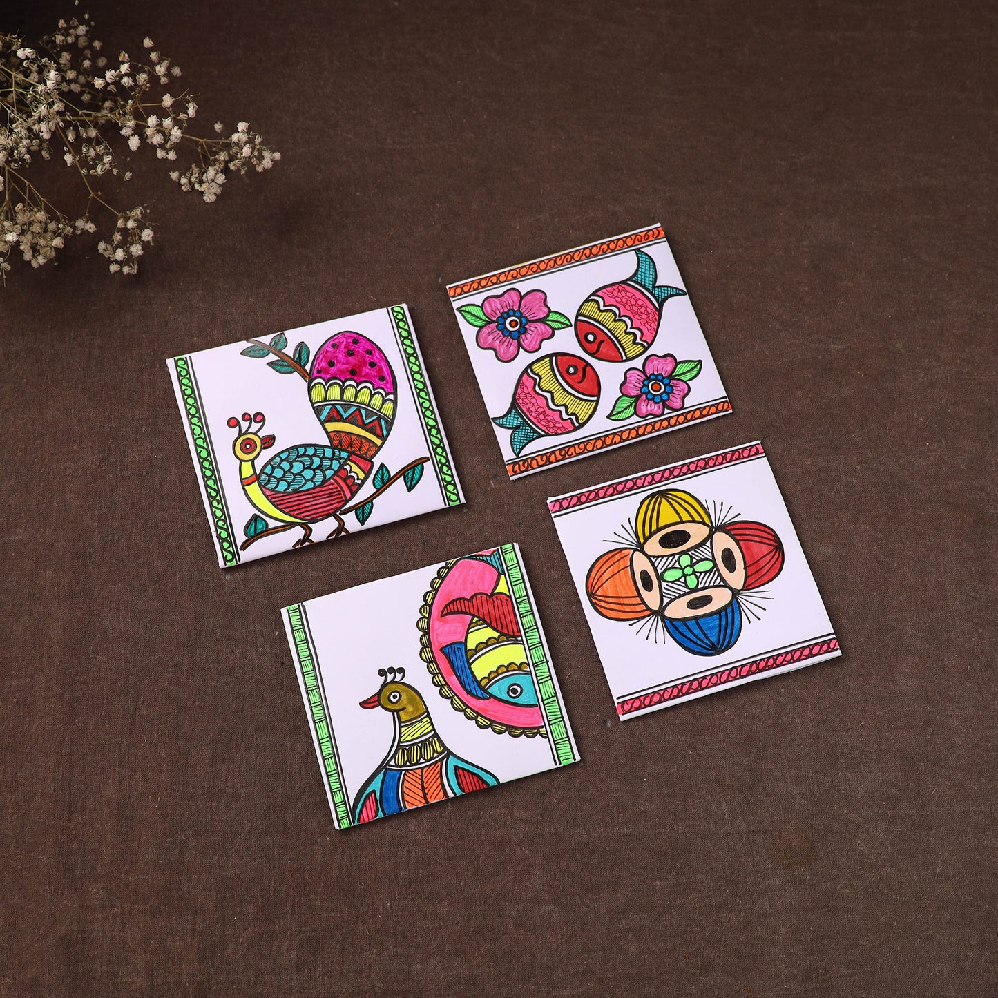 Handpainted Paper Envelopes (Set of 4) 12