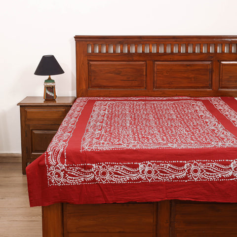 Hand batik print single bedsheet (90 x 60 in)