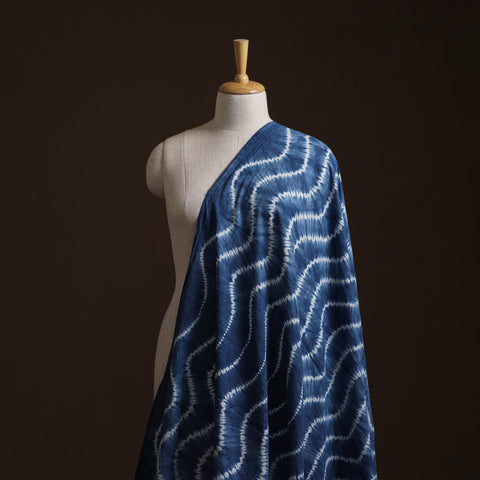 Blue - Shibori Tie-Dye Pure Cotton Fabric 18