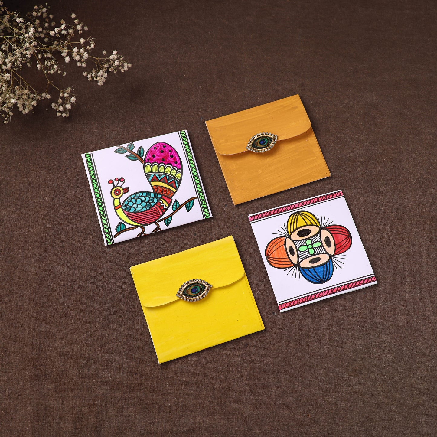 Handpainted Paper Envelopes (Set of 4) 12