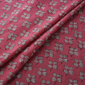 Pink - Akola Hand Block Print Slub Cotton Fabric 22