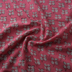Pink - Akola Hand Block Print Slub Cotton Fabric 22