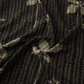 Brown - Akola Hand Block Print Slub Cotton Fabric 24