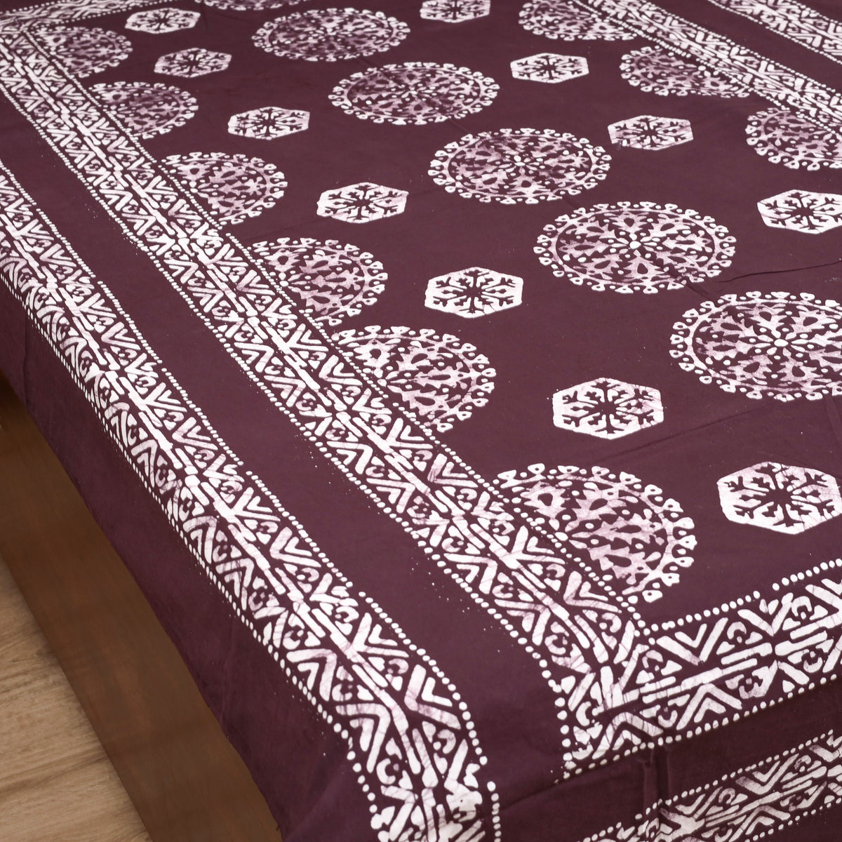 Hand Batik Print Single Bedsheet (90 x 60 in) 12