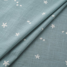 Green - Akola Hand Block Print Slub Cotton Fabric 27