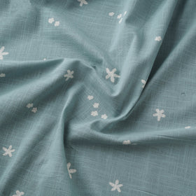 Green - Akola Hand Block Print Slub Cotton Fabric 27