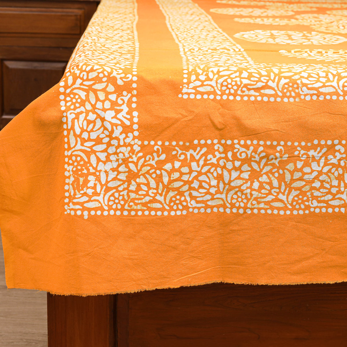 Hand Batik Print Single Bedsheet (90 x 60 in) 13