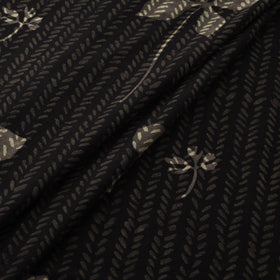 Brown - Akola Hand Block Print Slub Cotton Fabric 28