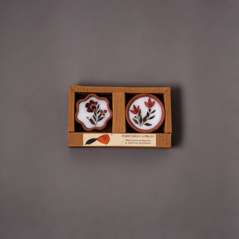 Sri Aurobindo Ashram - Terracotta Candle Gift Set (Assorted) 04