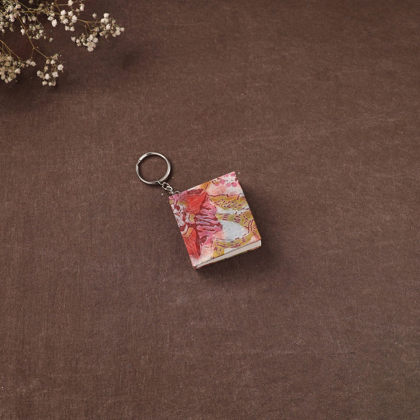 Mini Diary Keychain in Floral Prints Cover 03