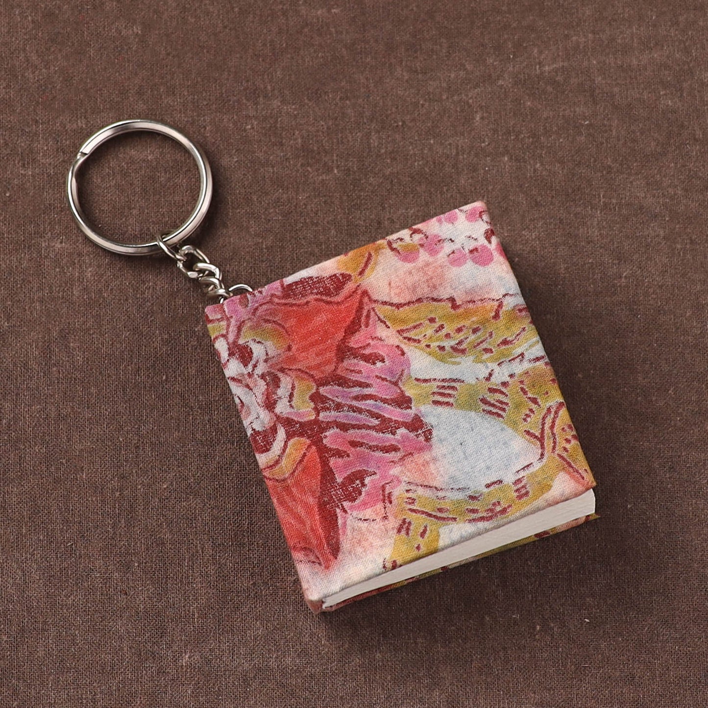 Mini Diary Keychain in Floral Prints Cover 03