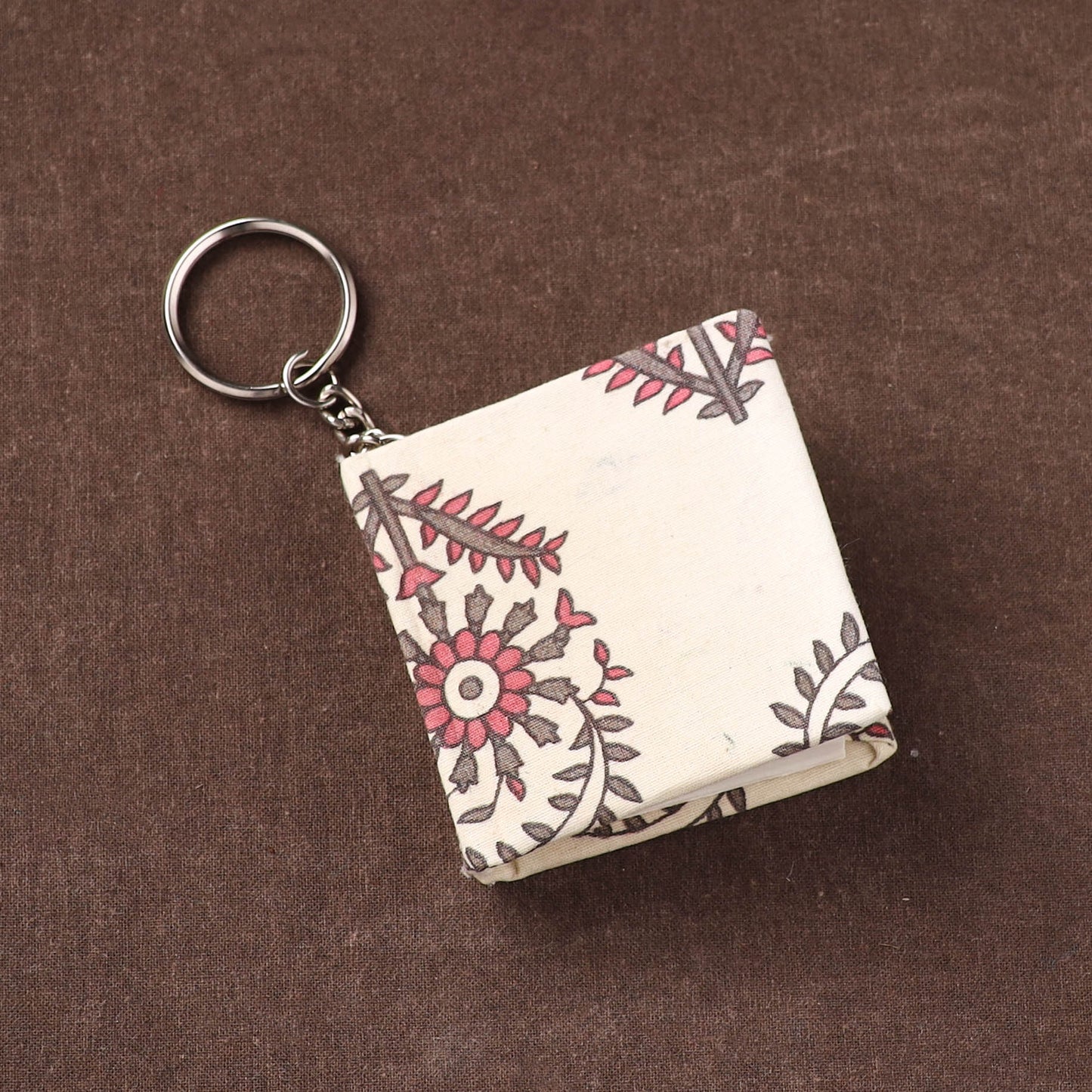 Mini Diary Keychain in Floral Prints Cover 05