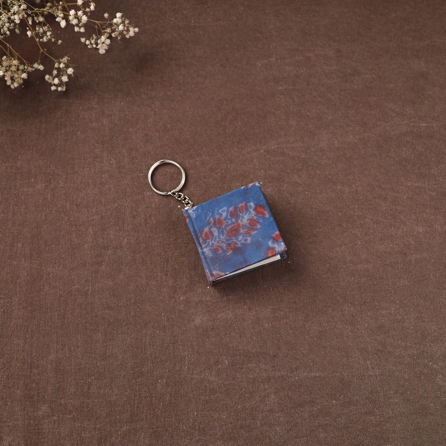 Mini Diary Keychain in Floral Prints Cover 06