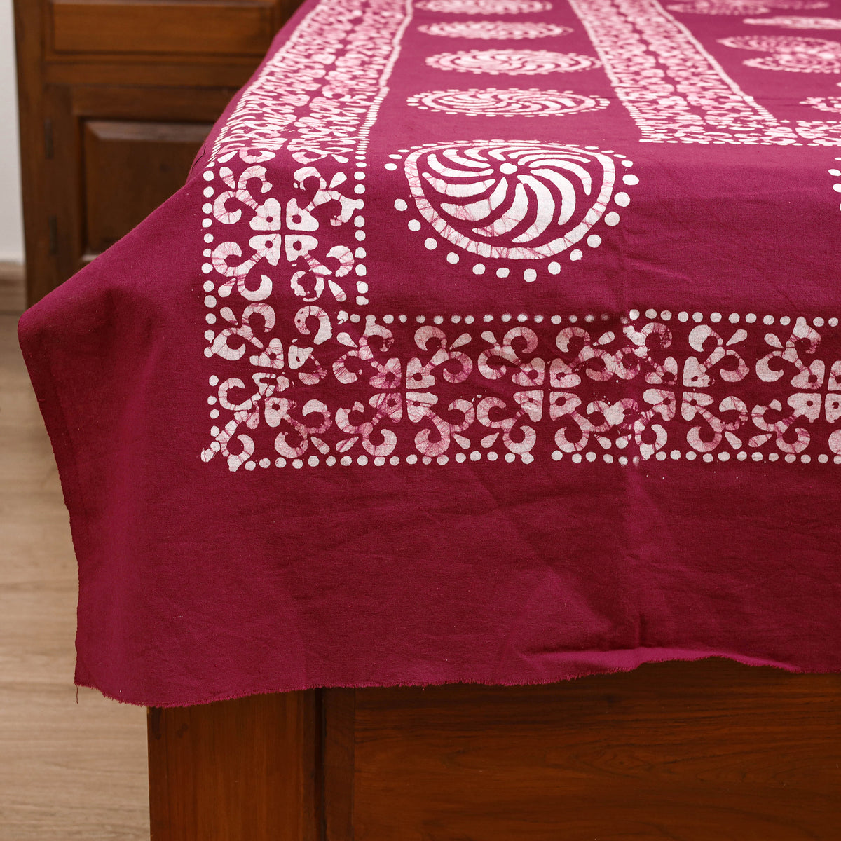 Hand Batik Print Single Bedsheet (90 x 60 in) 17