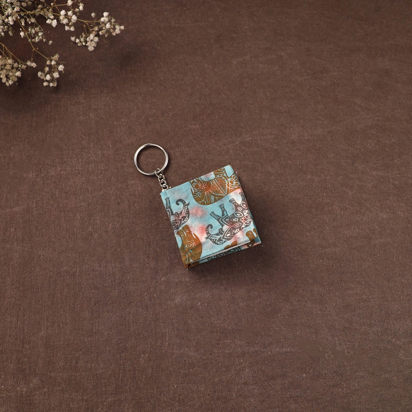 Mini Diary Keychain in Floral Prints Cover 12