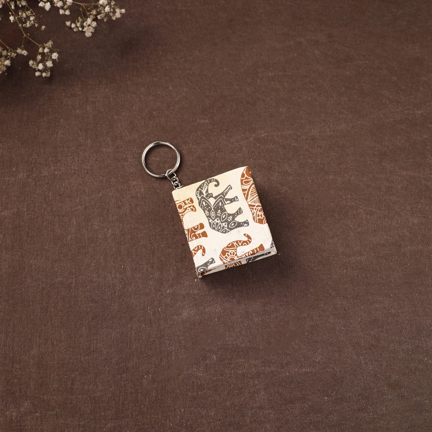 Mini Diary Keychain in Floral Prints Cover 13