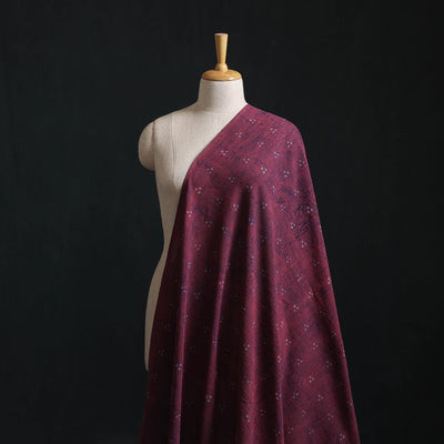 Purple - Akola Hand Block Print Slub Cotton Fabric 26