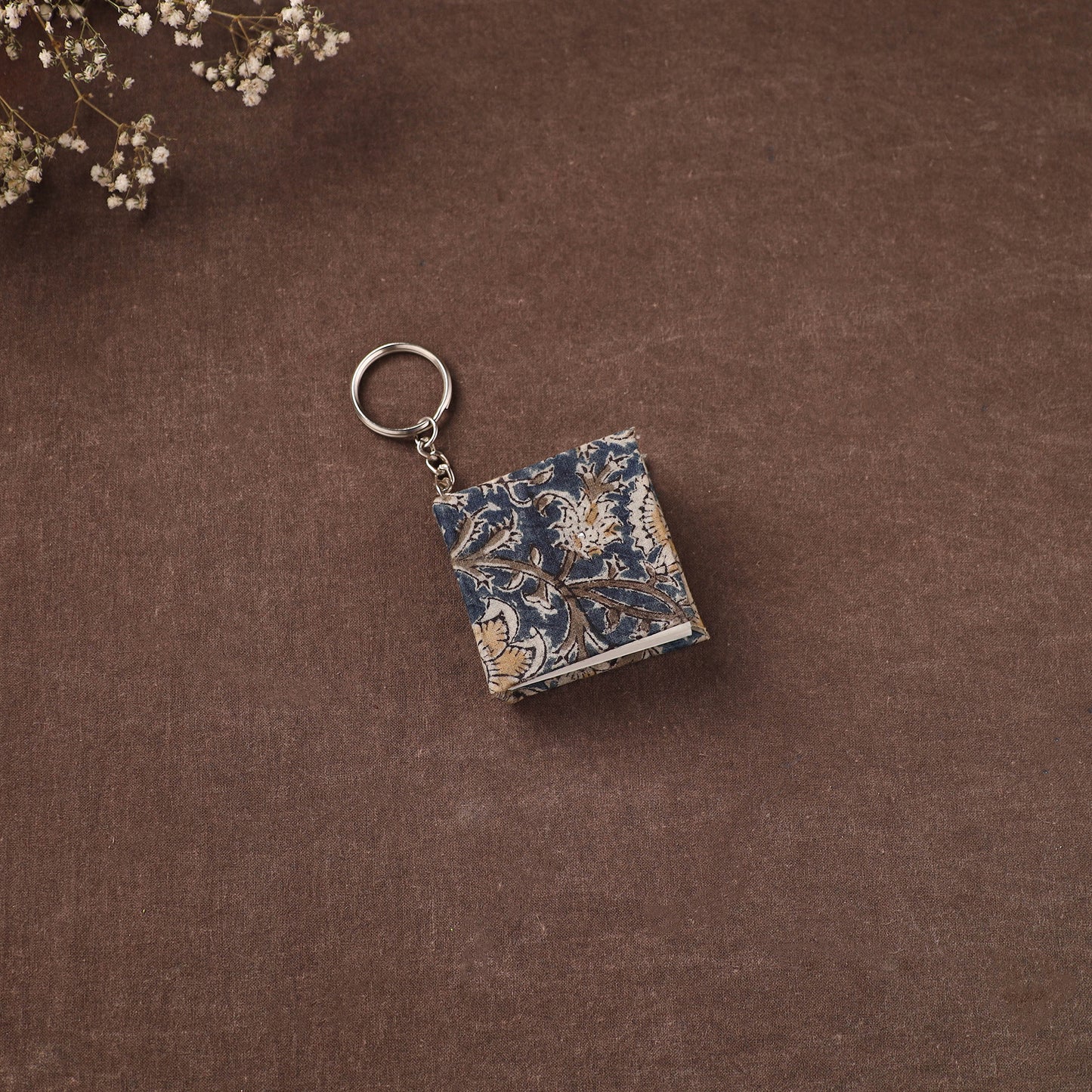 Mini Diary Keychain in Floral Prints Cover 15
