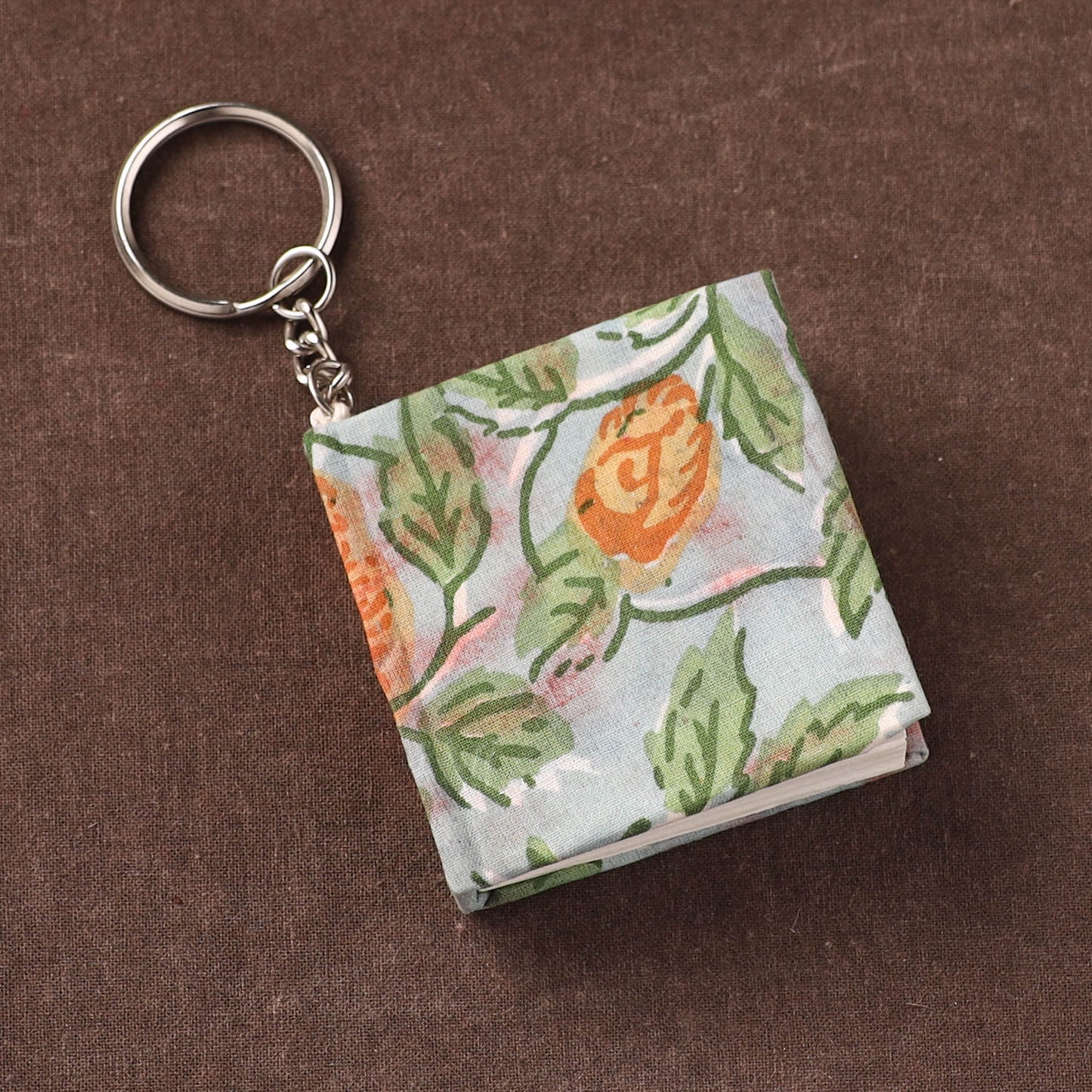 Mini Diary Keychain in Floral Prints Cover 16