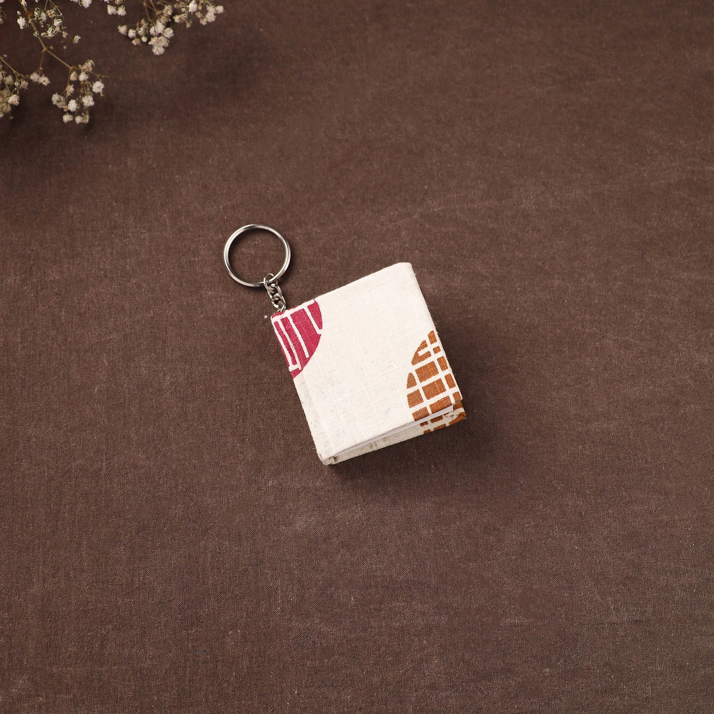 Mini Diary Keychain in Floral Prints Cover 19