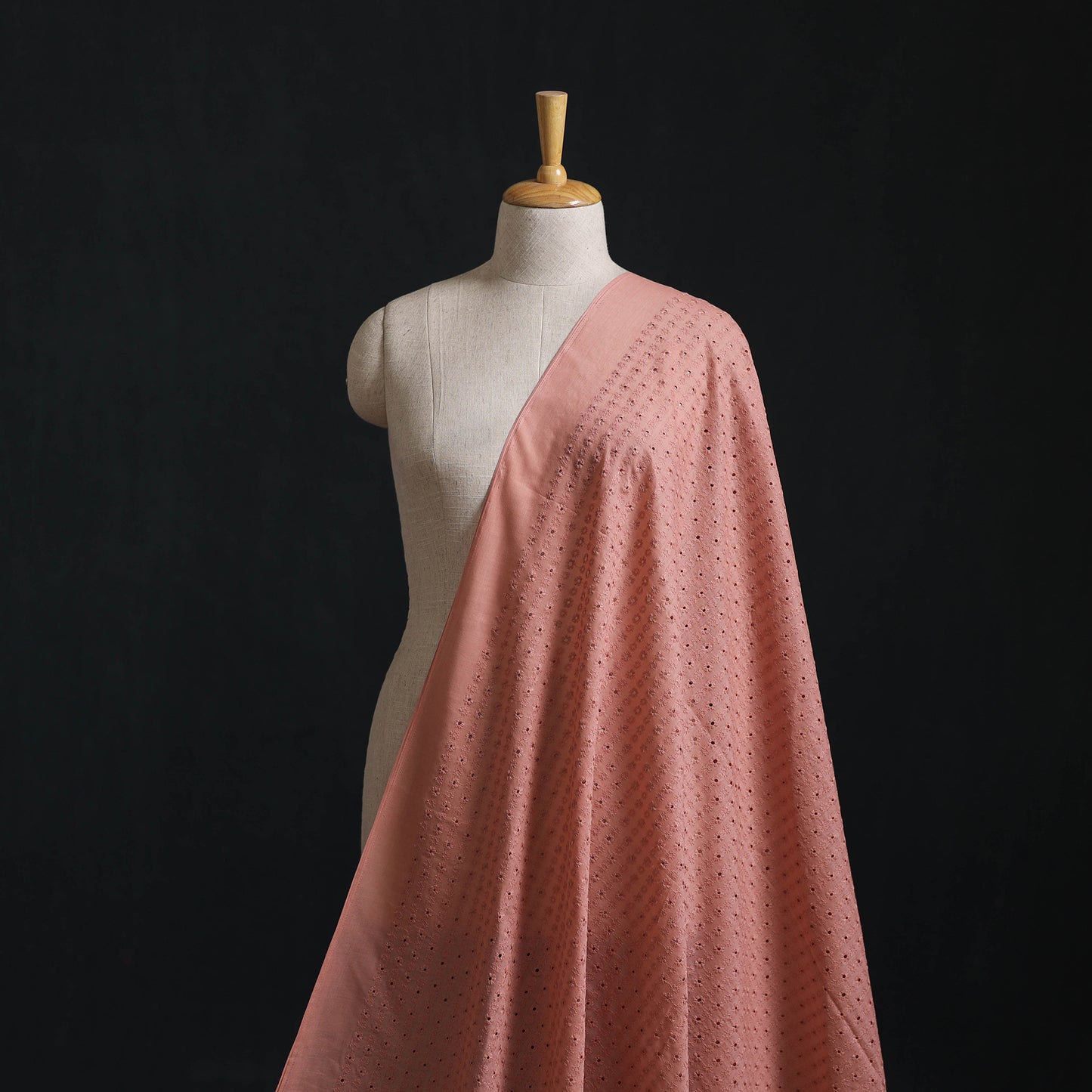 Floral Embroidered Cotton Hakoba Fabric 04