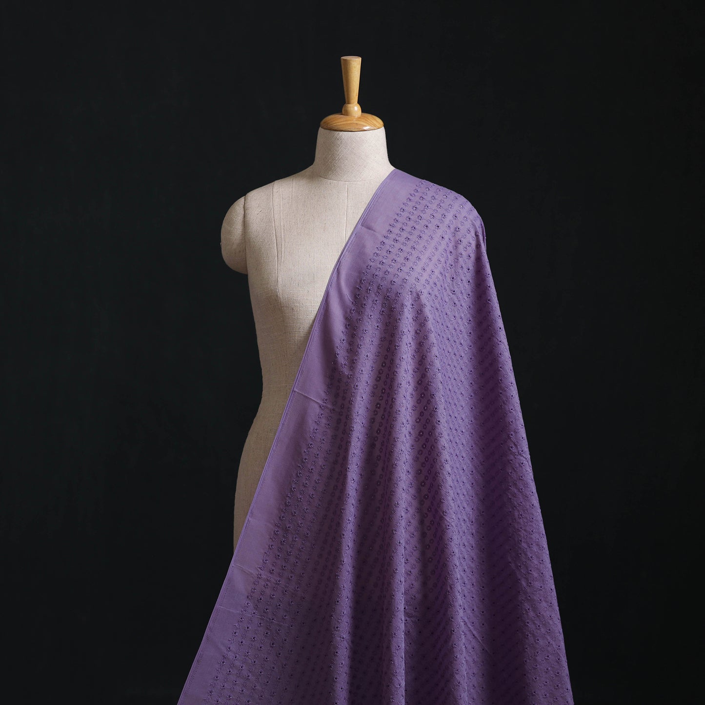 Floral Embroidered Cotton Hakoba Fabric 01