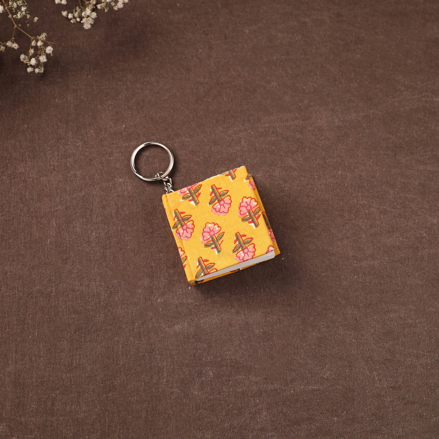 Mini Diary Keychain in Floral Prints Cover 23