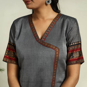  Grey Mercerised Cotton Straight Dharwad Kurta