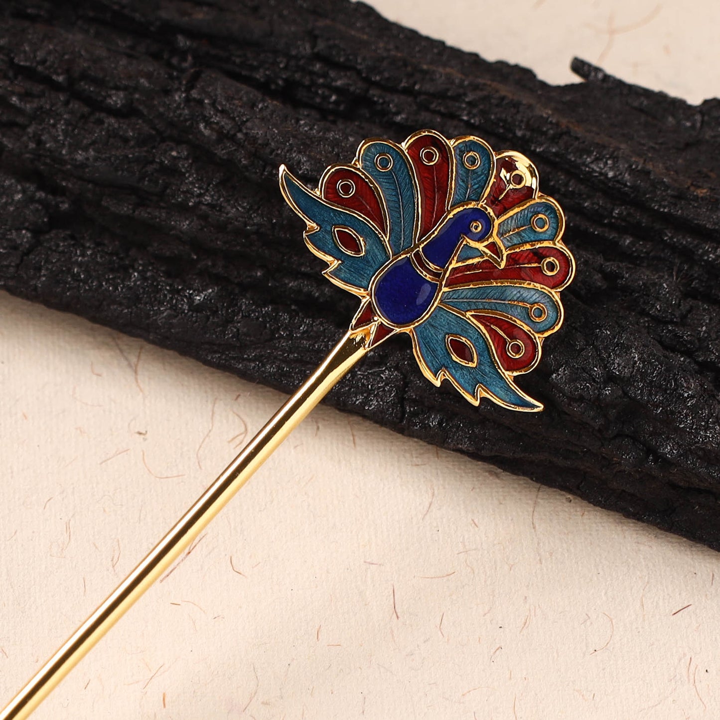 Handcrafted Paka Meenakari Metal Juda Pin 01