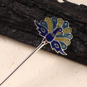 Handcrafted Paka Meenakari Metal Juda Pin 02