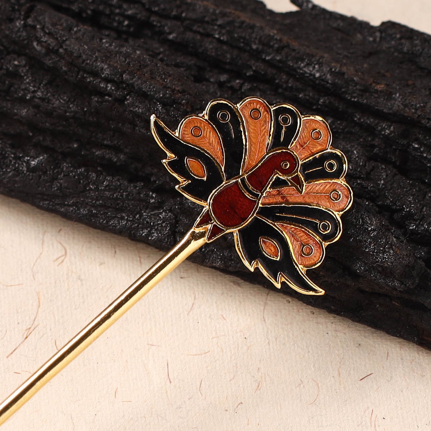 Handcrafted Paka Meenakari Metal Juda Pin 03